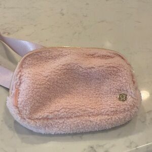 Pink Sherpa Belt Bag
